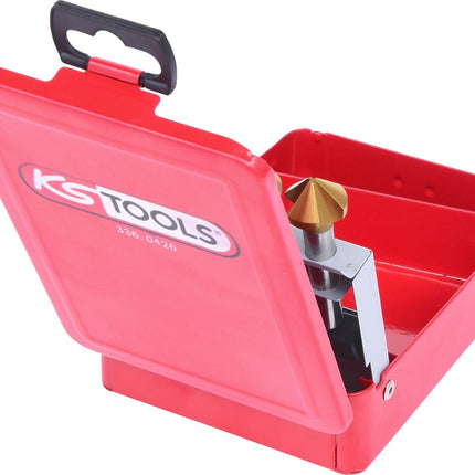 KS TOOLS HSS TiN Kegel-Entgratsenker-Satz, Stahlblechkassette 6-tlg ( 336.0426 ) - Toolbrothers