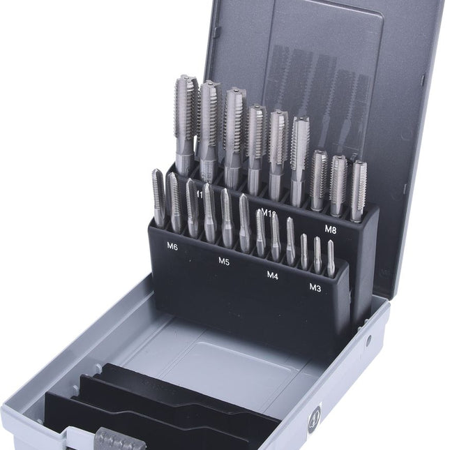 KS TOOLS HSS CO Handgewindebohrer-Satz M, Kunststoffkassette 21-tlgM3-M12 ( 336.0651 ) - Toolbrothers