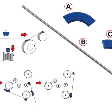 KS TOOLS Riemenscheiben-Ausrichtwerkzeug-Satz, 3-tlg ( 400.0060 ) - Toolbrothers