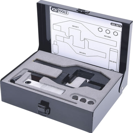 KS TOOLS Juego de herramientas de reglaje de motores para BMW / Mini / PSA, 7 pzs Motores de 1,4 ( 400.0875 )