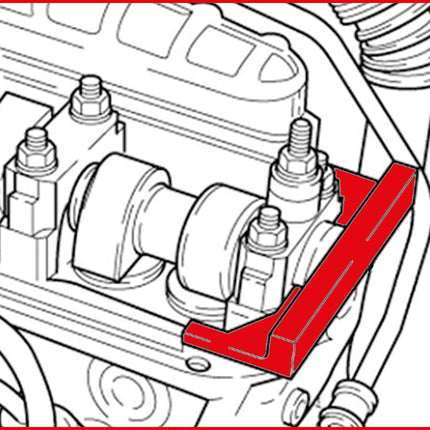 KS TOOLS Juego de herramientas de reglaje de motores para VAG, 5 pzs VW Crafter ( 400.0975 )