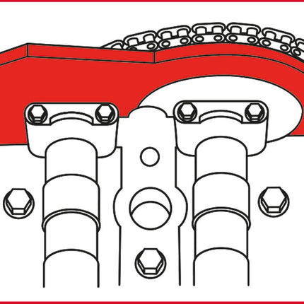 KS TOOLS Juego de herramientas de reglaje de motores para BMW / Mini, 6 pzs ( 400.1225 )