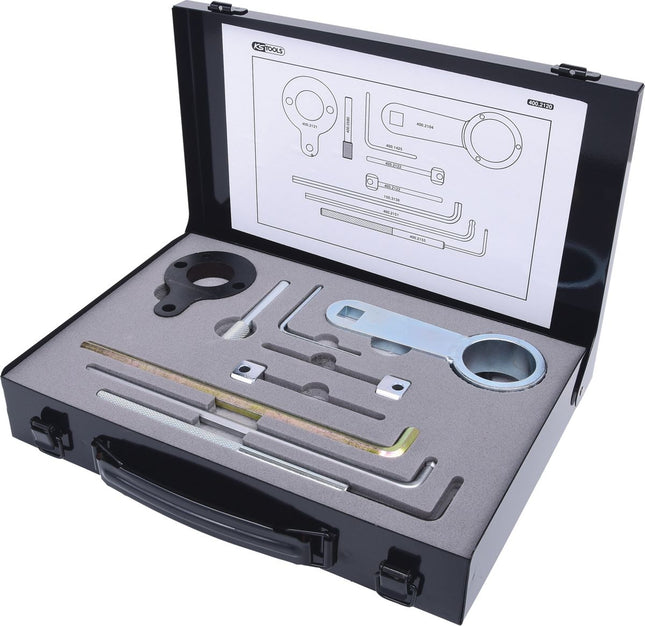 KS TOOLS Juego de herramientas de reglaje de motores para VAG, 9 pzs, Audi, Seat, Skoda, Volkswagen ( 400.2120 )