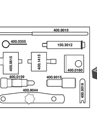 Jeu d'outils de calage moteur KS TOOLS pour VAG, 21 pièces (400.2225)