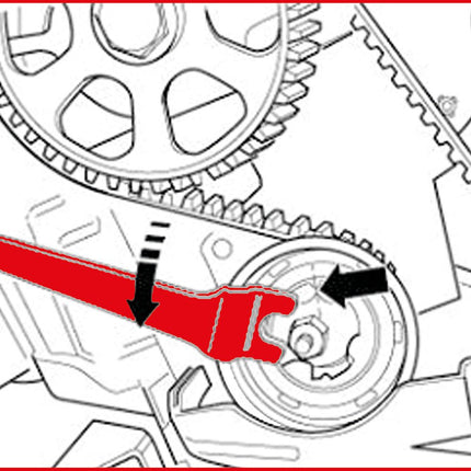 KS TOOLS Serie di utensili per messa in fase motore per VAG, 21 pz ( 400.2225 )