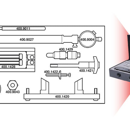 KS TOOLS Juego de herramientas de reglaje de motores para VAG, 23 pzs ( 400.2300 )