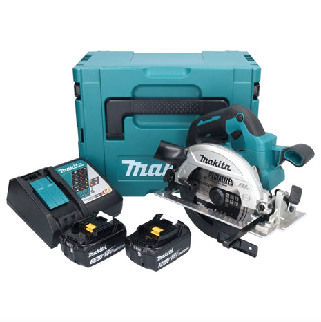 Makita DHS 661 RFJ Akku Handkreissäge 18 V 165 mm Brushless + 2x Akku 3,0 Ah + Ladegerät + Makpac - Toolbrothers