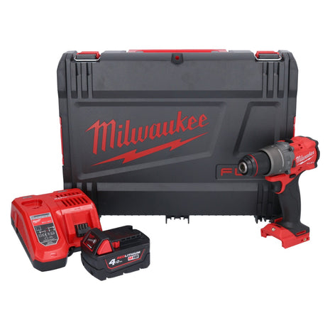 Milwaukee M18 FPD3-401X akumulatorowa wiertarko-wkrętarka udarowa 18 V 158 Nm bezszczotkowa + 1x akumulator 4,0 Ah + ładowarka + skrzynka HD