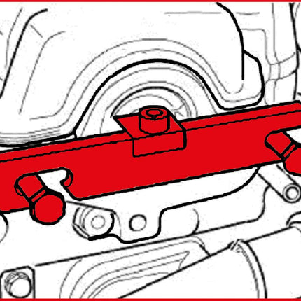 KS TOOLS Regla de ajuste de árbol de levas, 150 mm ( 400.9044 )