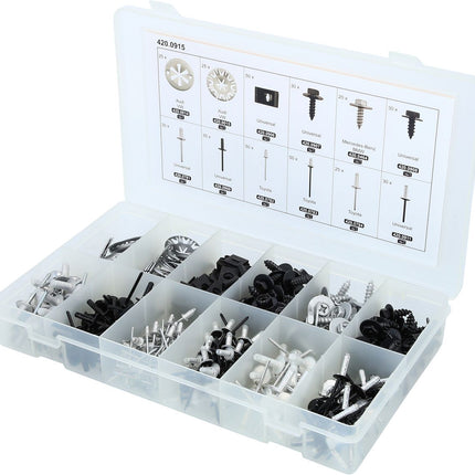 KS TOOLS Befestigungs-Clip-Satz - Schnellverschluss, 400-tlg ( 420.0915 ) - Toolbrothers