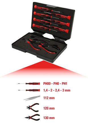 KS TOOLS Feinmechanik-Werkzeug-Satz, 10-tlg ( 500.7180 ) - Toolbrothers