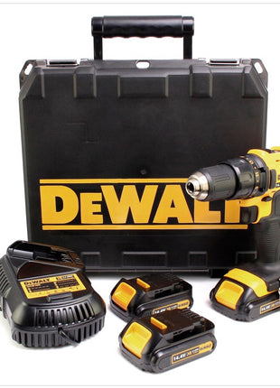 DeWalt DCD 730 C3 14,4V Li-Ion Akku Bohrschrauber Set mit 3 x 1,5 Ah Akku und Ladegerät im Koffer - Toolbrothers