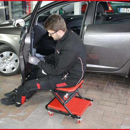 KS TOOLS Fahrbare Liege und Klappsitz, 1040x490mm ( 500.8011 ) - Toolbrothers