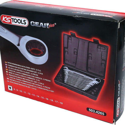 KS TOOLS GEARplus Ratschenringmaulschlüssel-Satz, 12-tlg ( 503.4265 ) - Toolbrothers