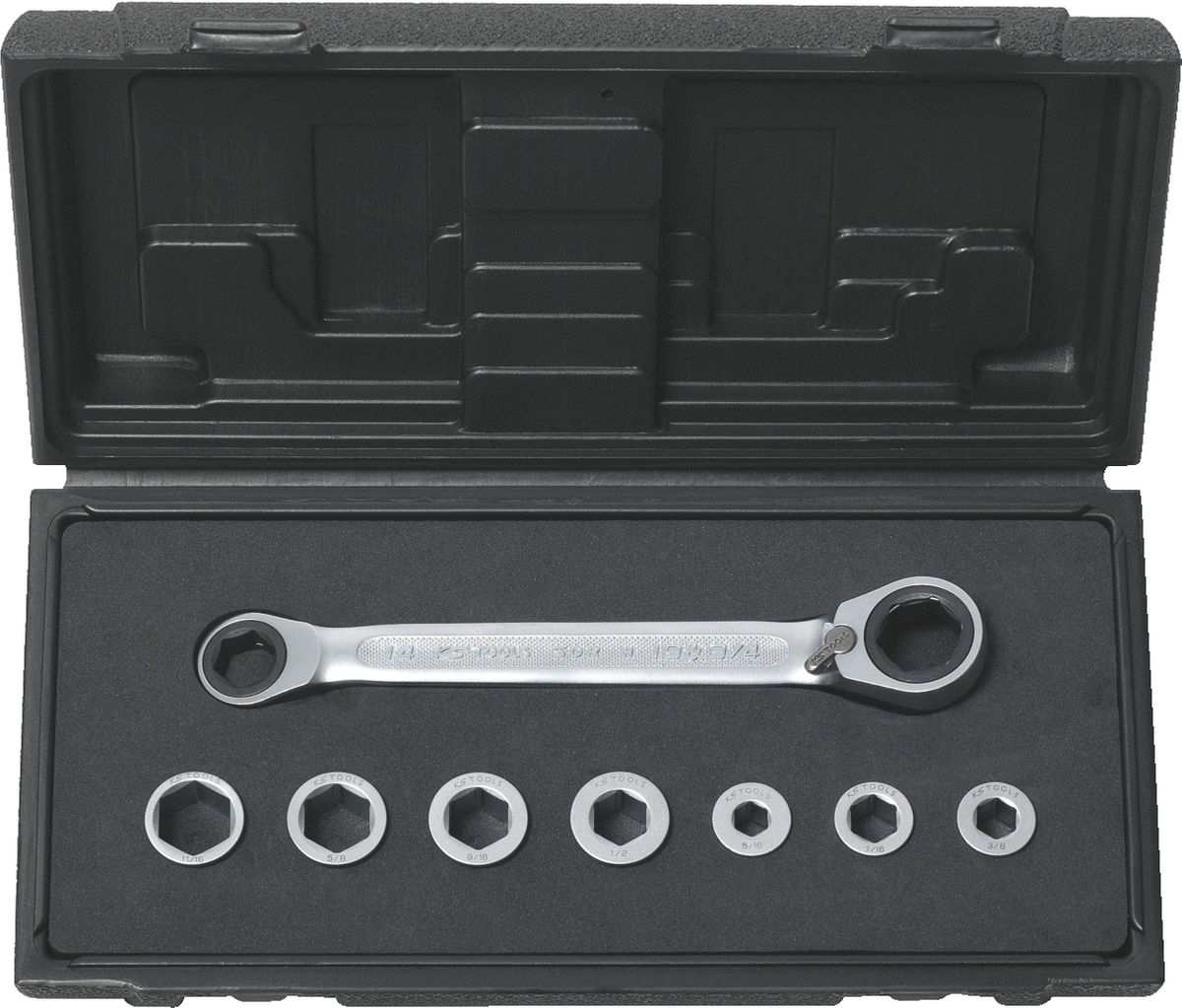 KS TOOLS GEARplus Juego llave doble, 8 pzs, conmutable ( 503.4625 )