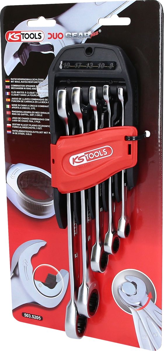 ks tools duo gear plus KS TOOLS DUO GEARplus® Ratschenringmaulschlüssel-Satz mit Maul-Ratsche – Toolbrothers
