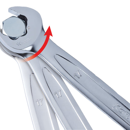 KS TOOLS DUO GEARplus Ringmaulschlüssel,Maul-Ratschenfunktion 19mm ( 503.5219 ) - Toolbrothers