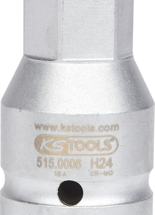 KS TOOLS 3/4" Kraft-Bit-Stecknuss Innensechskant kurz, 24mm ( 515.0006 ) - Toolbrothers