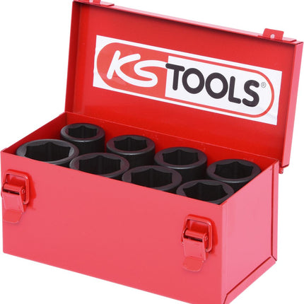 KS TOOLS 3/4" Sechskant-Kraft-Stecknuss-Satz, 8-tlg lang ( 515.0510 ) - Toolbrothers