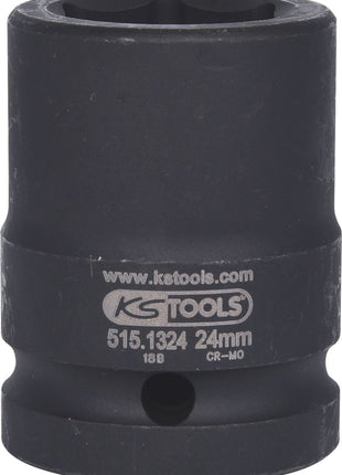 KS TOOLS 3/4" Sechskant-Kraft-Stecknuss, kurz, 24mm ( 515.1324 ) - Toolbrothers