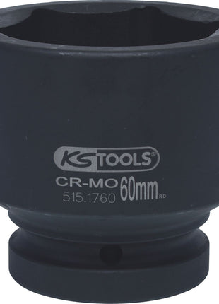 KS TOOLS 1" Sechskant-Kraft-Stecknuss, kurz, 60mm ( 515.1760 )