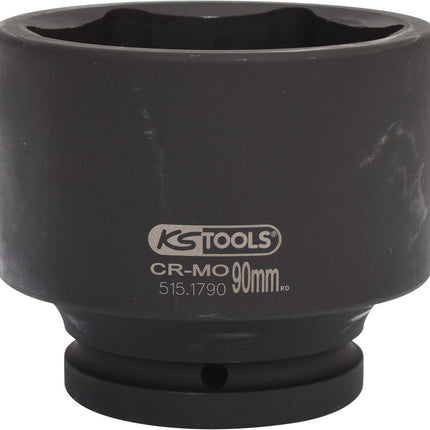 KS TOOLS 1" Sechskant-Kraft-Stecknuss, kurz, 90mm ( 515.1790 ) - Toolbrothers