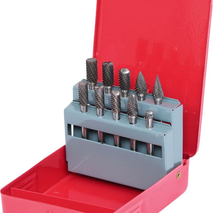 KS TOOLS HM Frässtift-Satz, Stahlblechkassette, 10-tlg ( 515.3210 ) - Toolbrothers