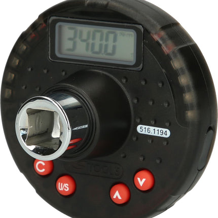 KS TOOLS 1/2" Digitaler Drehmomentadapter mit Winkelmesser, 68-340 Nm  ( 516.1194 ) - Toolbrothers