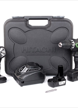 Hitachi DS 10 DFL Bohrschrauber 10,8 Volt + 2x Akku + Ladegerät + Lampe im Koffer - Toolbrothers