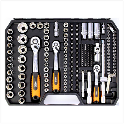 NEO professional Steckschlüssel Set 219 tlg. 1/2", 1/4", 3/8" ( Neo 08-671 ) im Koffer - Toolbrothers