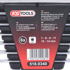 KS TOOLS Bremssystem-Entlüfterschlüssel-Satz, 6-tlg ( 518.0340 ) - Toolbrothers