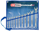 KS TOOLS CHROMEplus Ringmaulschlüssel-Satz, abgewinkelt, 11-tlg ( 518.0641 ) - Toolbrothers