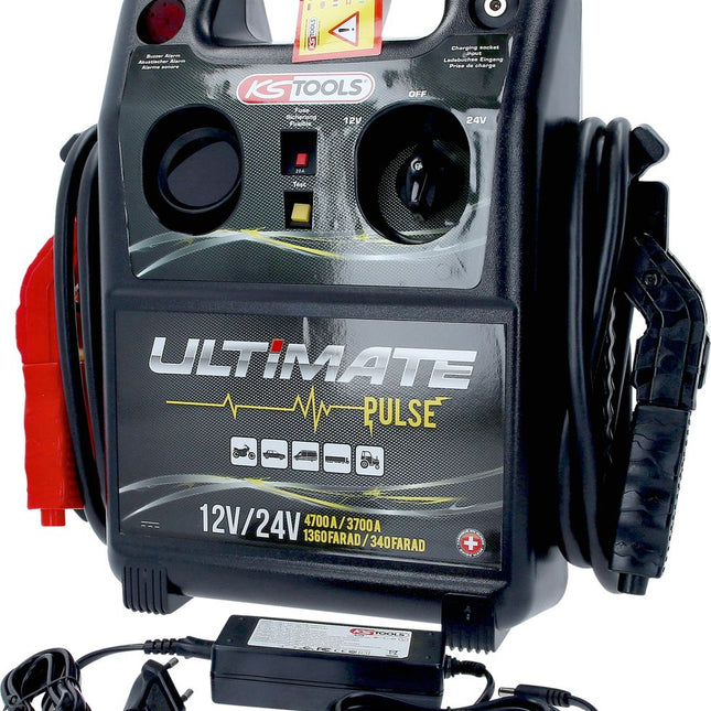 KS TOOLS 12 V / 24 V Kondensator-Booster - mobiles Starthilfegerät 4700 A / 3700A ( 550.1850 ) - Toolbrothers