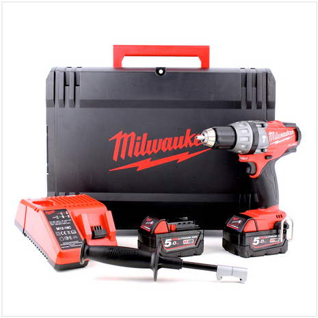 Milwaukee M18 CPD 502 C 18 V Brushless Akku Schlagbohrschrauber mit 2x 5 Ah Li-Ion Akku, Lader, Koffer ( 4933448821 ) - Toolbrothers