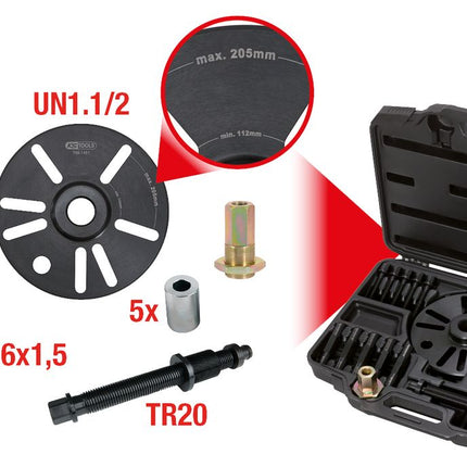 KS TOOLS Universal-Radnabenabzieher für PKW, SUV, + Transporter, 28-tlg ( 700.1480 ) - Toolbrothers