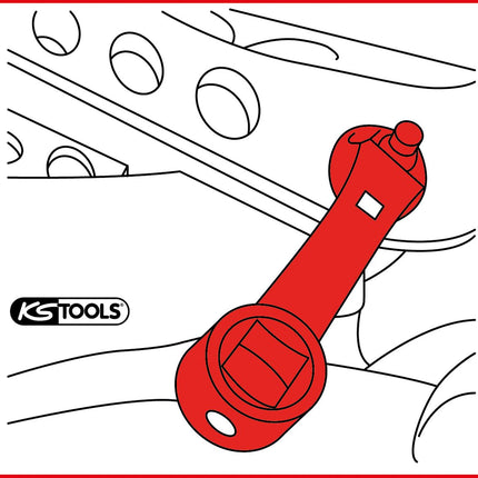 KS TOOLS 1/2" Sturzeinstellschlüssel für VAG ( 700.2385 ) - Toolbrothers