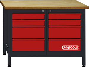 KS TOOLS Werkbank mit 8 Schubladen, H840xB1200xT600mm ( 865.0007 )