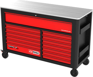 KS TOOLS PERFORMANCEplus P45 SCHWARZ/ROT Werkstattwagen mit 14 Schubladen ( 873.7014 )