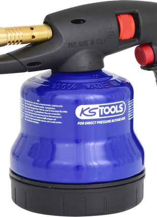 KS TOOLS Universal-Kartuschenlötgerät mit Piezo-Zündung, blau ( 903.5905 ) - Toolbrothers