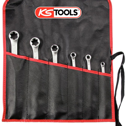 KS TOOLS Torx-E-Doppel-Ringschlüssel-Satz, 6-tlg ( 911.0370 ) - Toolbrothers