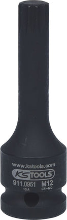 KS TOOLS 1/2" Kraft-Bit-Stecknuss Vielzahn, lang, M12 ( 911.0951 )