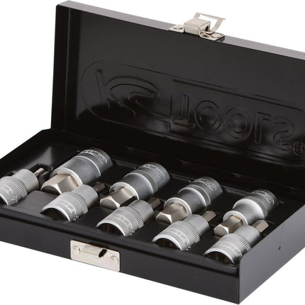 KS TOOLS 1/2" Bit-Stecknuss-Satz Innensechskant, kurz, 9-tlg ( 911.1321 ) - Toolbrothers