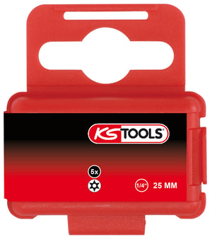 KS TOOLS 1/4" Bit Torx, Bohrung, 25mm, TB8, 5er Pack ( 911.2277 )