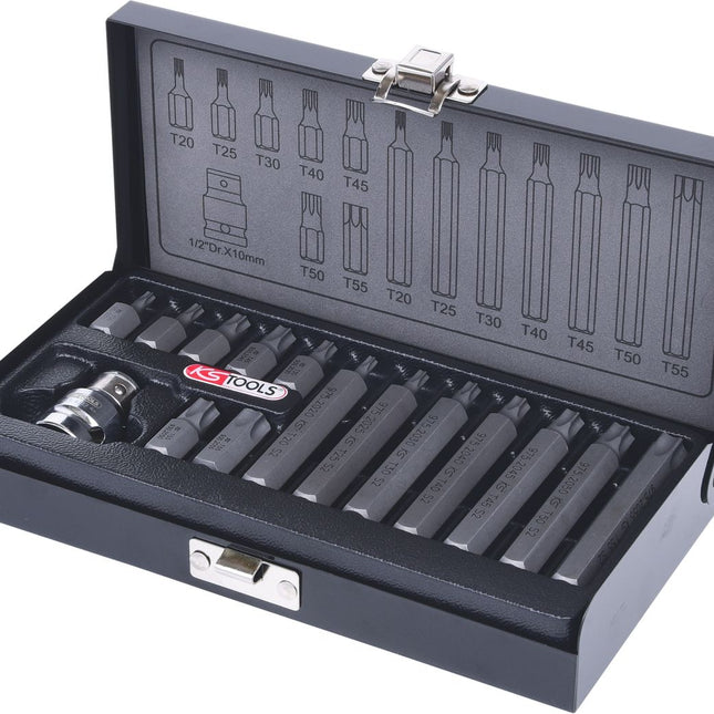 KS TOOLS 10mm Bit-Satz, 15-tlg, Torx ( 911.5020 ) - Toolbrothers