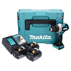 Perceuse-visseuse sans fil Maktia DDF 486 RT3J 18 V 130 Nm sans balais + 3 batteries 5,0 Ah + chargeur + Makpac