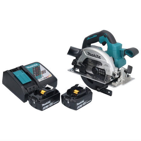 Makita DHS 661 RTU Akku Handkreissäge 18 V 165 mm Brushless + 2x 5,0 Ah Akku + Ladegerät - Toolbrothers