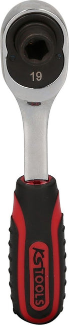 KS TOOLS 1/4" CHROMEplus Bit-Umschaltknarre, 115mm ( 918.1495 ) - Toolbrothers