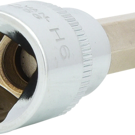 KS TOOLS 1/2" CHROMEplus Bit-Stecknuss Innensechskant, lang, 6mm ( 918.1656 ) - Toolbrothers