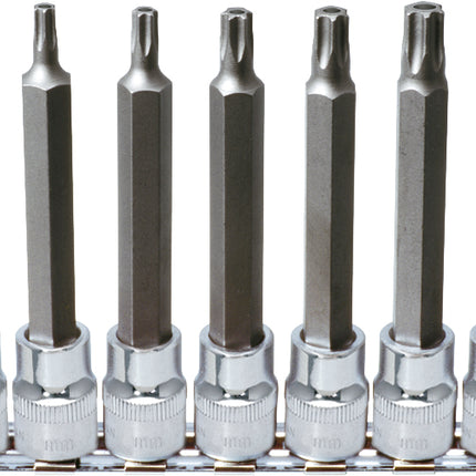 KS TOOLS 3/8" CHROMEplus Bit-Stecknuss-Satz Torx, Bohrung, lang, 9-tlgTB20-TB60 ( 918.3969 ) - Toolbrothers