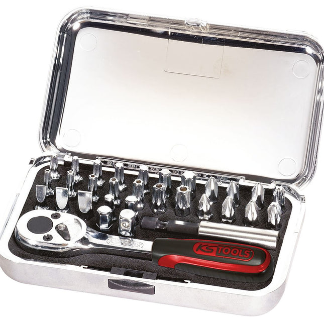 KS TOOLS 1/4" CHROME Bit-Satz, 31-tlg hochglanz Bits ( 918.4500 ) - Toolbrothers